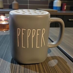 Rae Dunn By Magenta Pepper shaker Large Gray Farmhouse Cottage